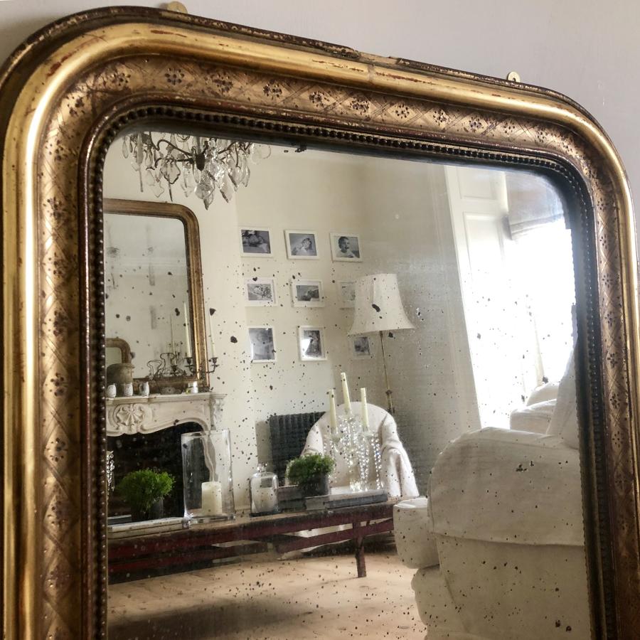 19th century French gilt Louis Philippe mirror
