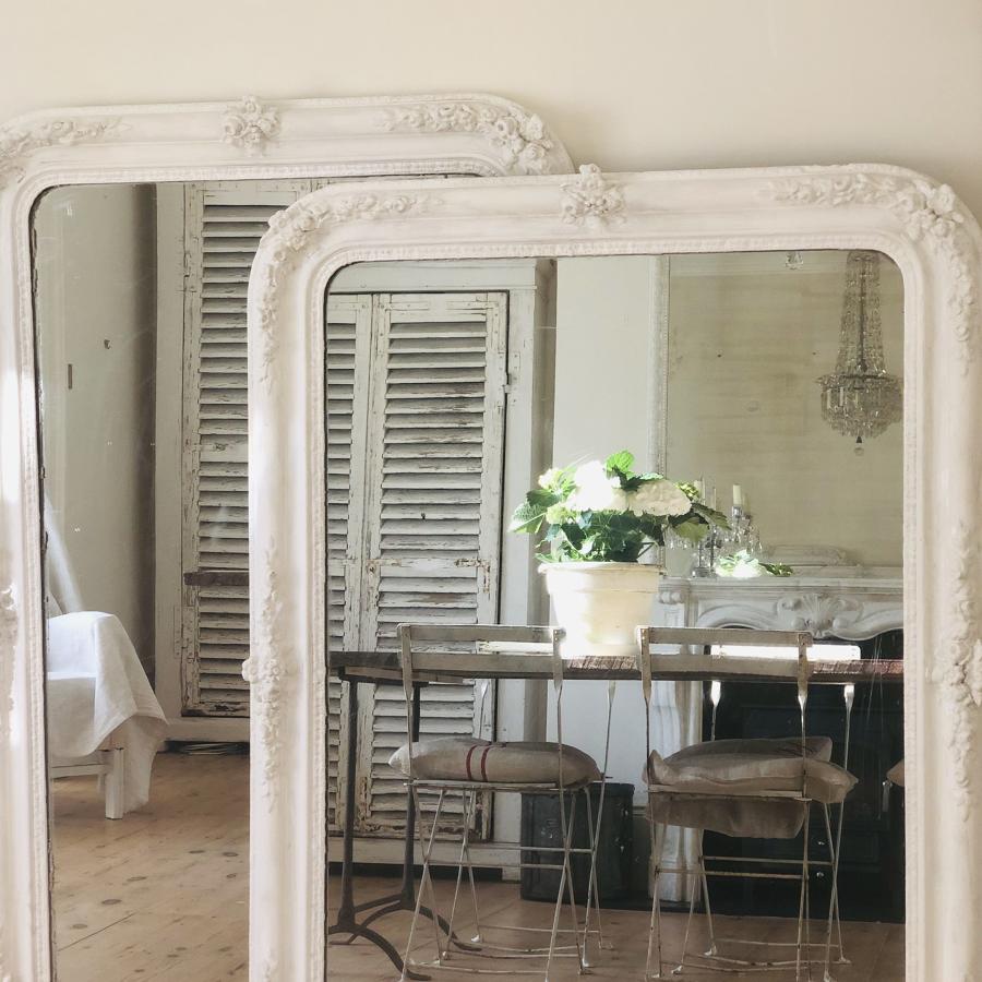 Pair of 19th century French painted mirrors