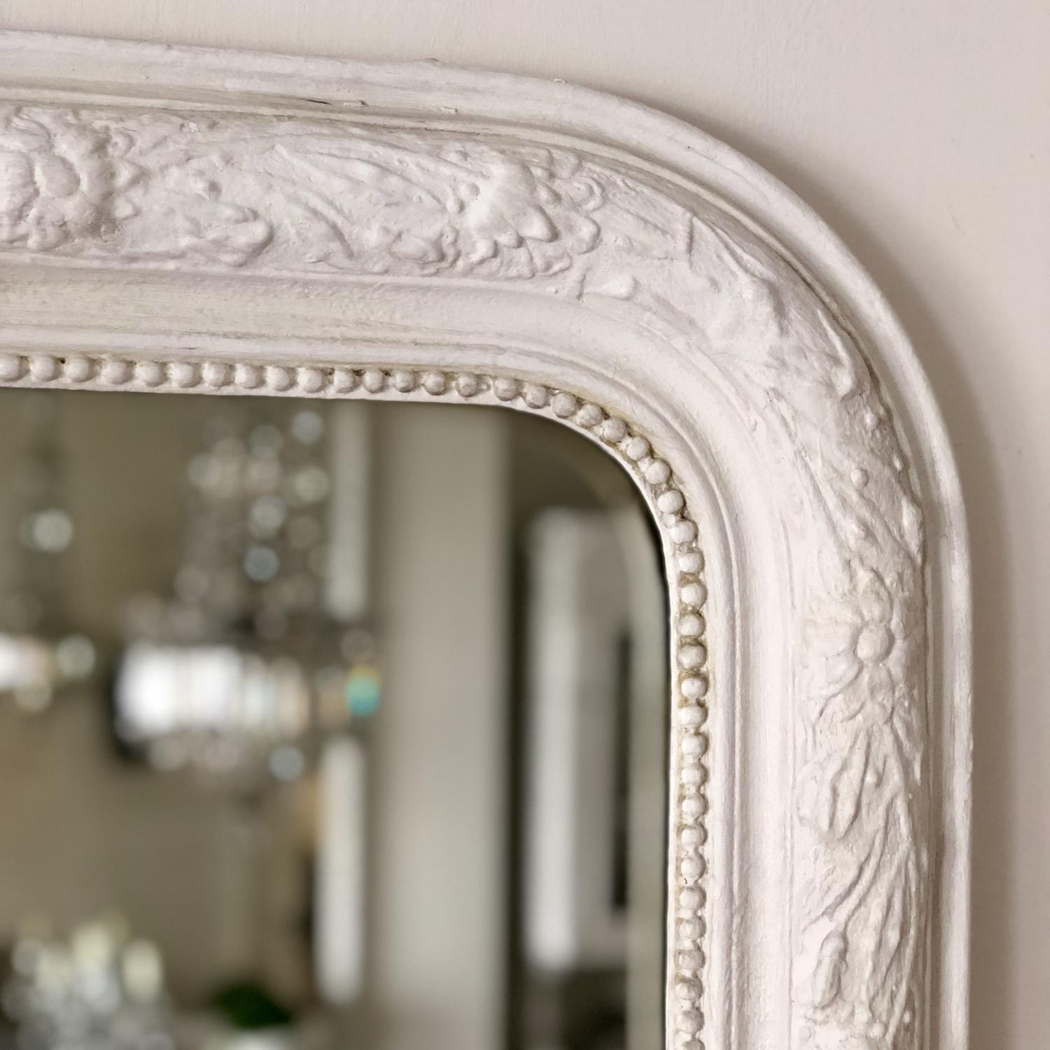 19th century French painted Louis Philippe overmantel mirror