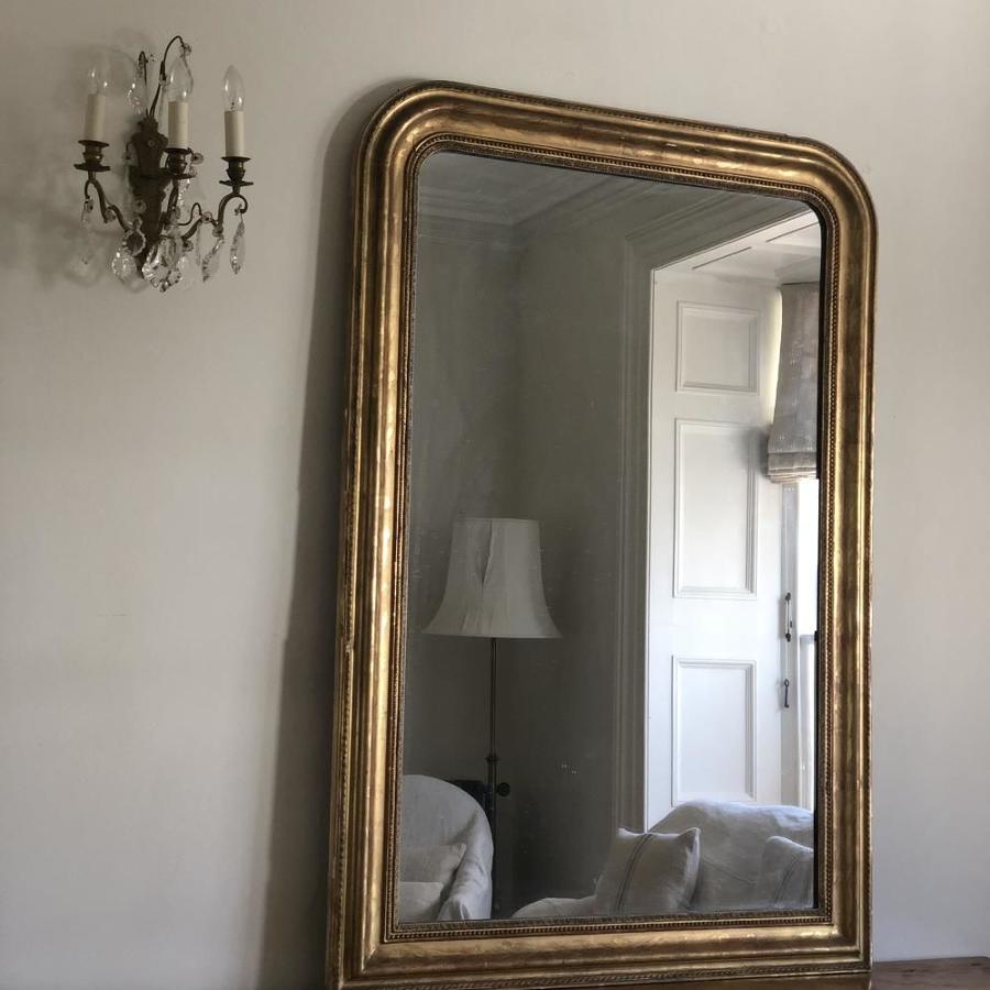 Large 19th century French gilt Louis Philippe mirror