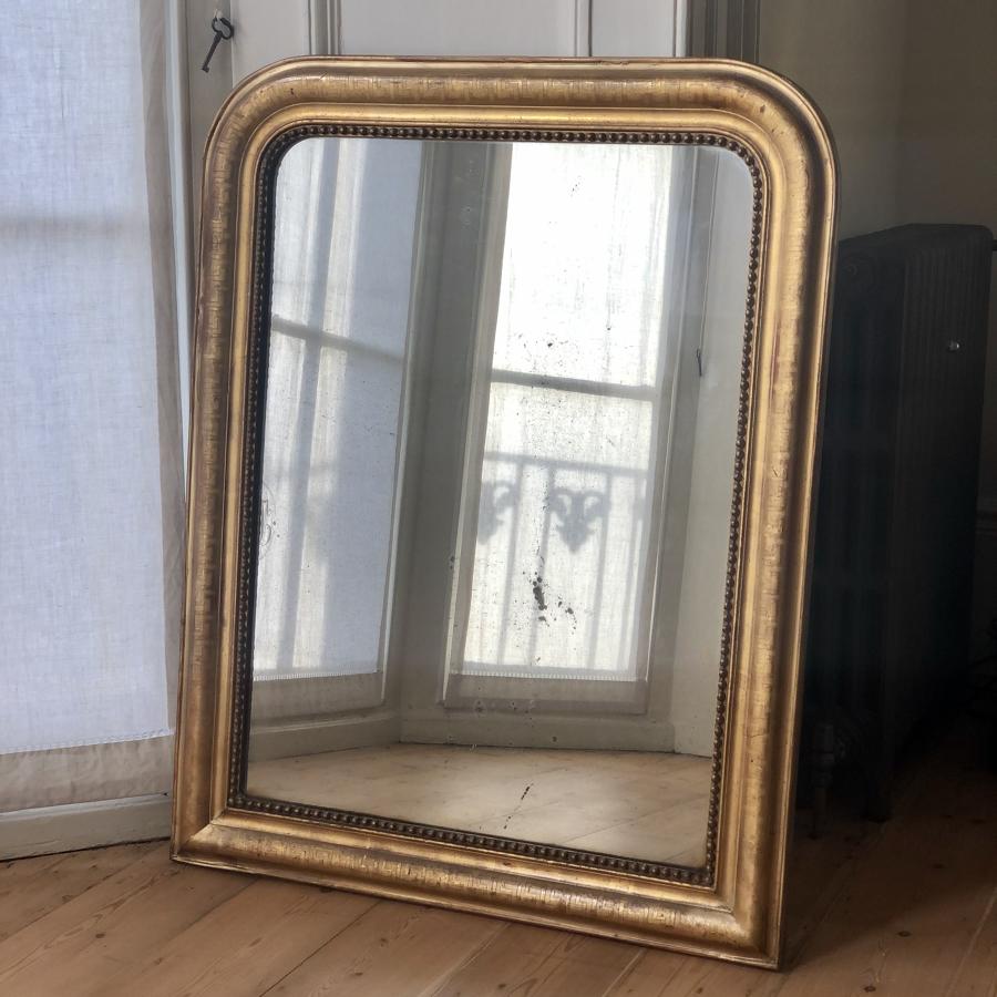 Antique French gilt Louis Philippe mirror c1860
