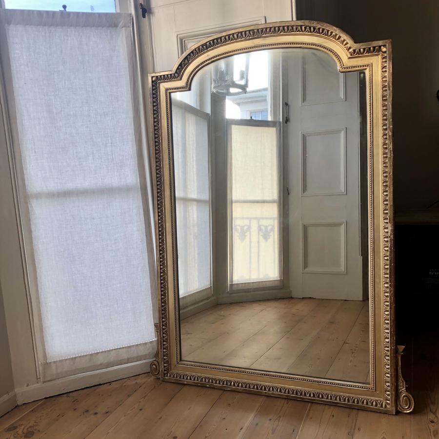 Large 19th century French gilt mirror