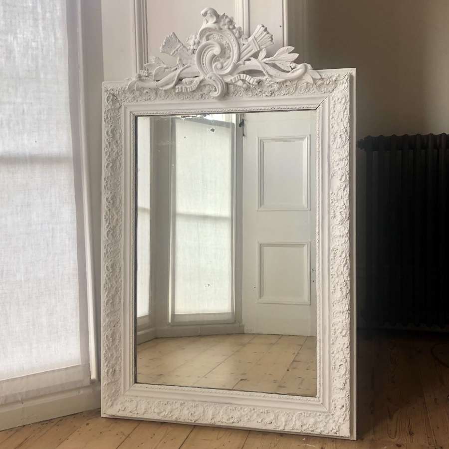 Antique French Louis XV painted mirror