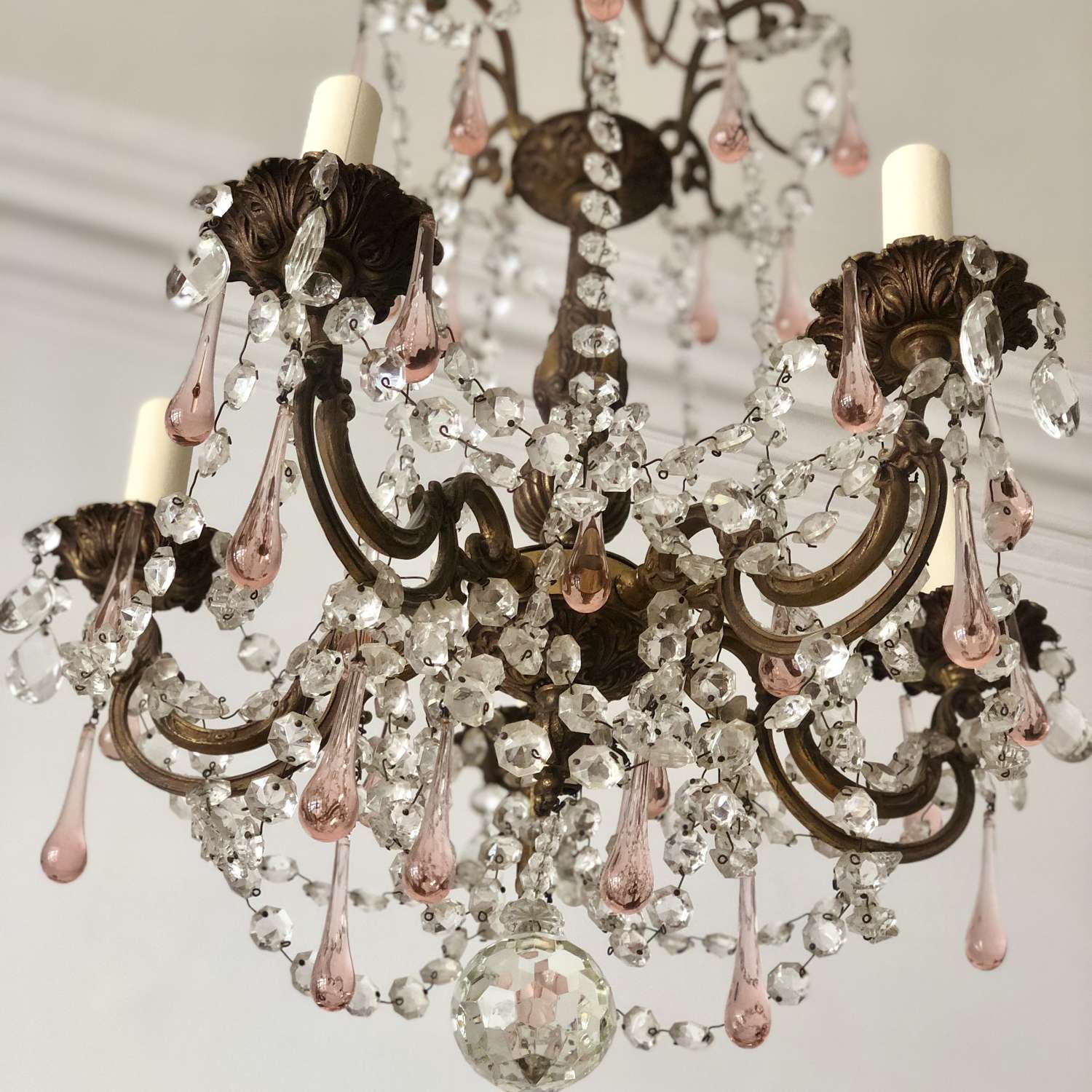 Antique French crystal chandelier