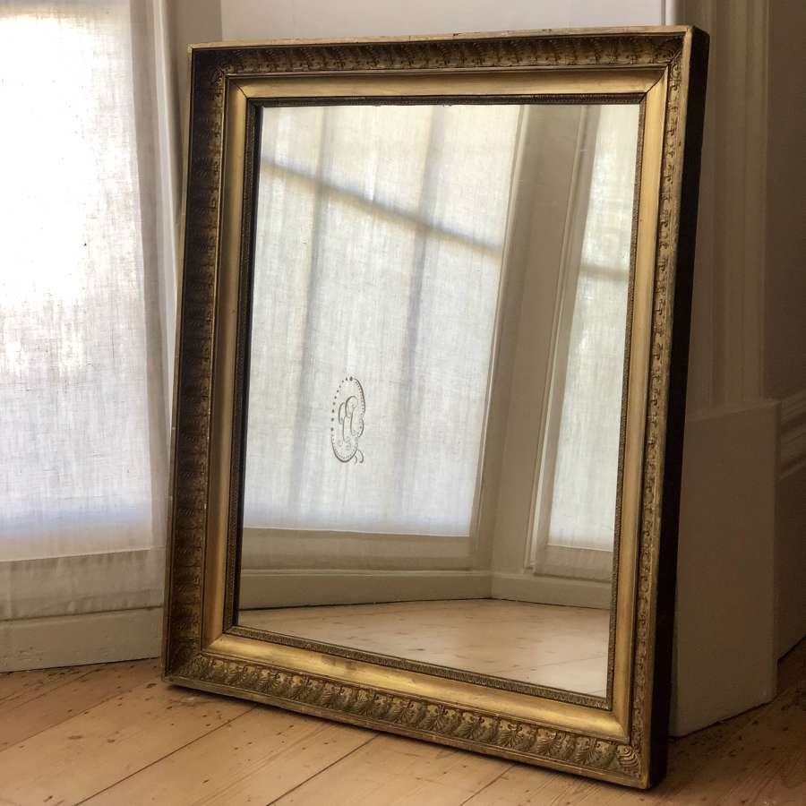 Antique French gilt Empire mirror c1810 - mercury glass