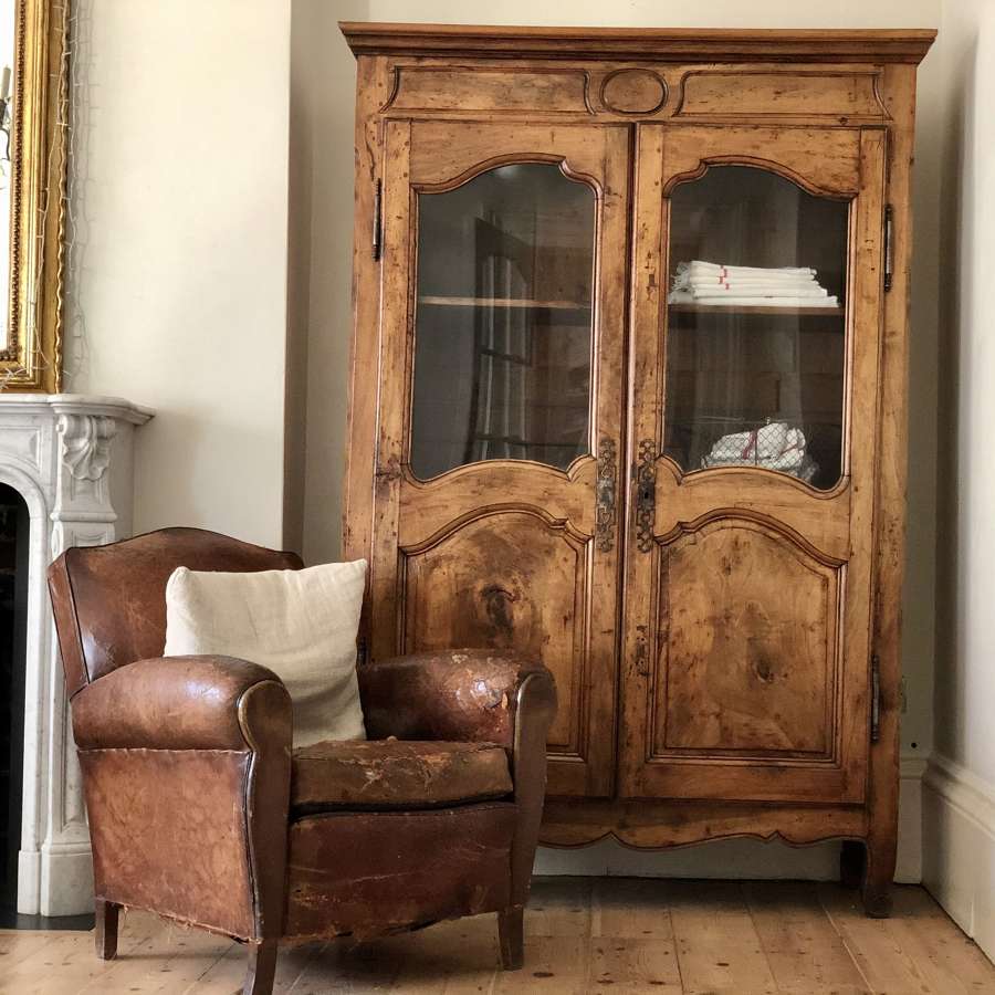 Antique French glazed display cabinet