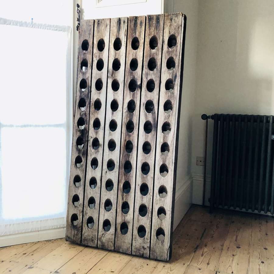 Antique French oak Champagne rack