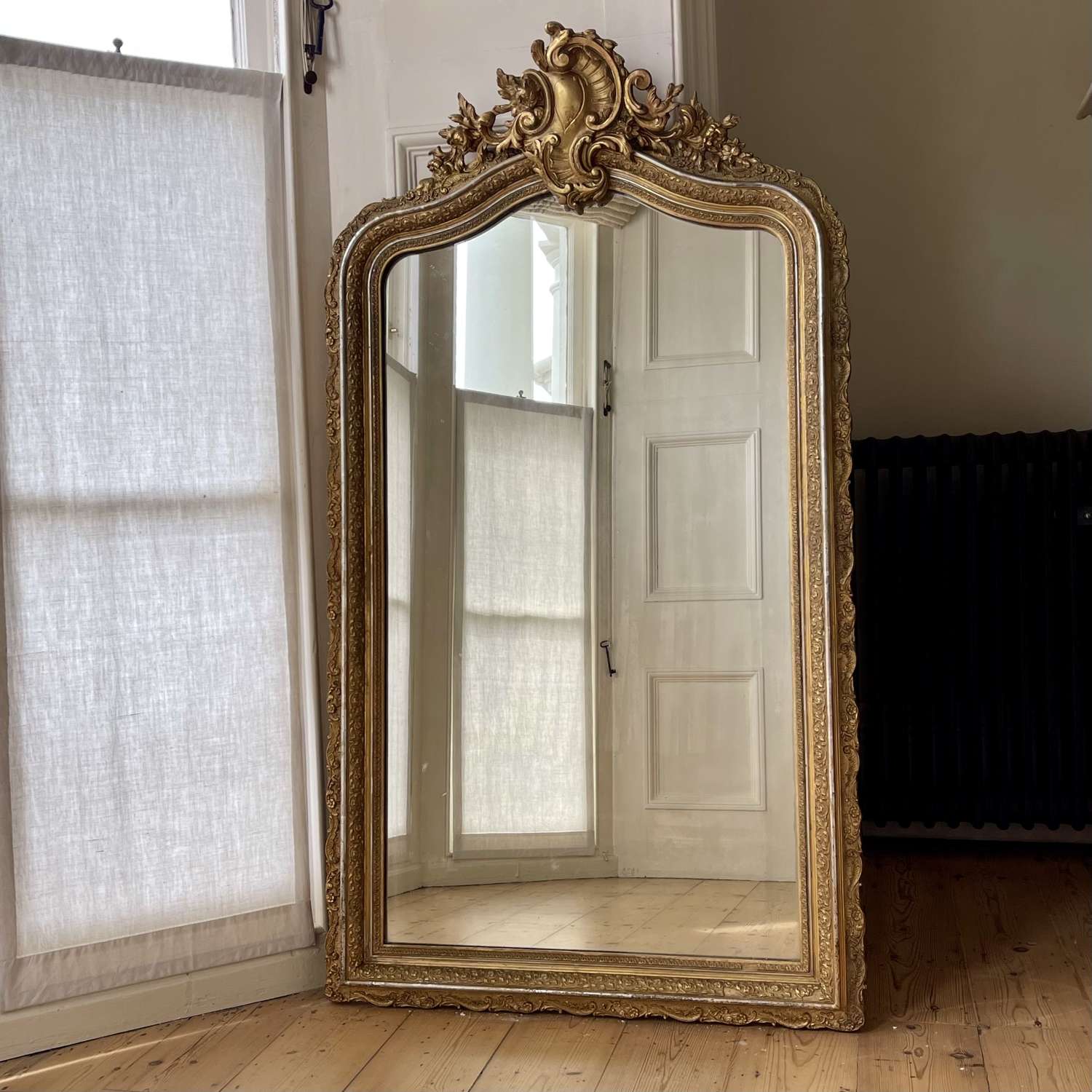 Antique French gilt Louis XV mirror