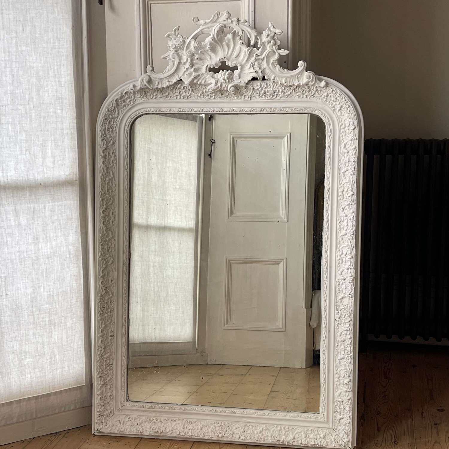 Antique French gesso Louis XV mirror