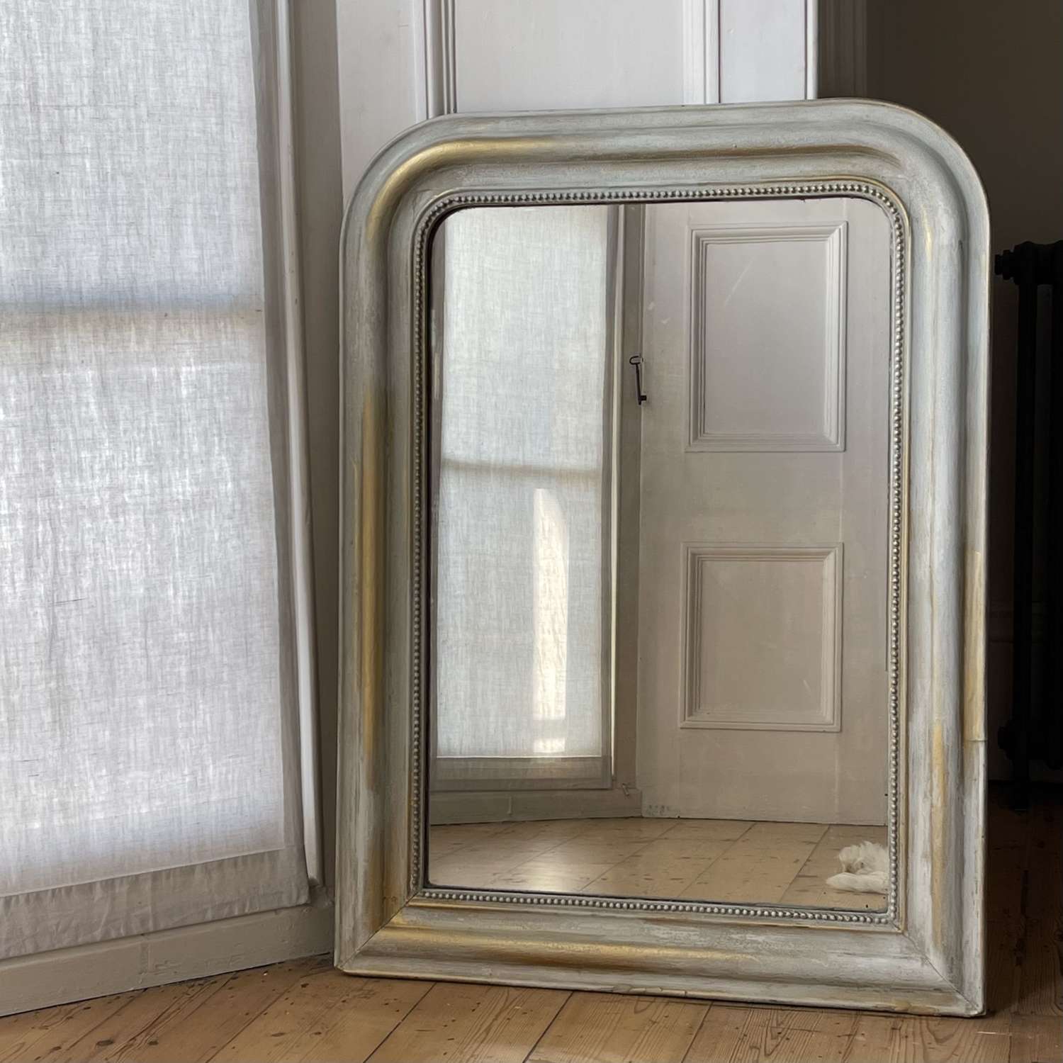 19th century Antique French gesso Louis Philippe mirror