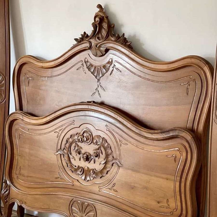 Antique French double Louis XV bed