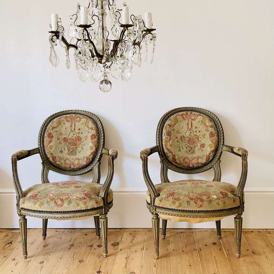 Pair of Antique French Louis XVI chairs