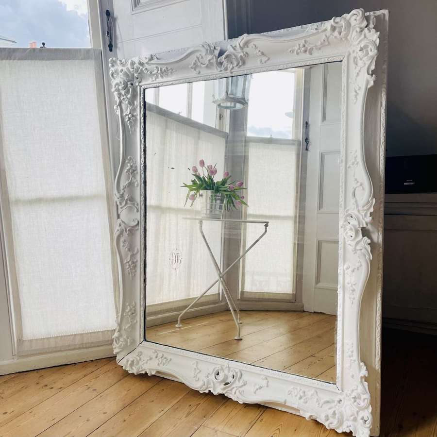 Large antique French Rococo mirror