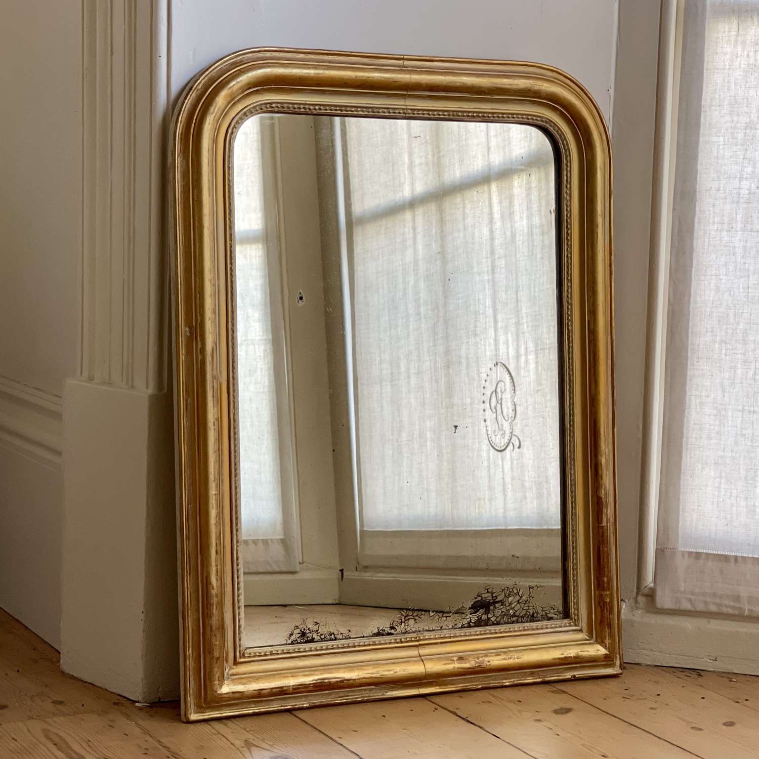 Antique French gilt Louis Philippe mirror