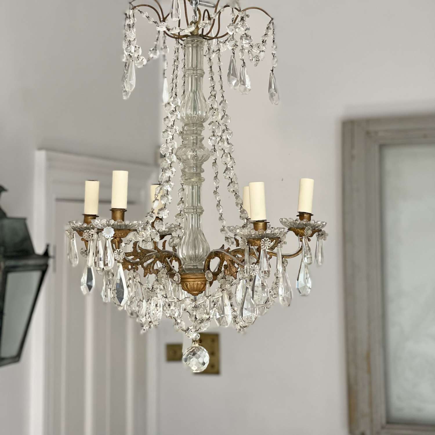 19th century French antique chandelier - rewired