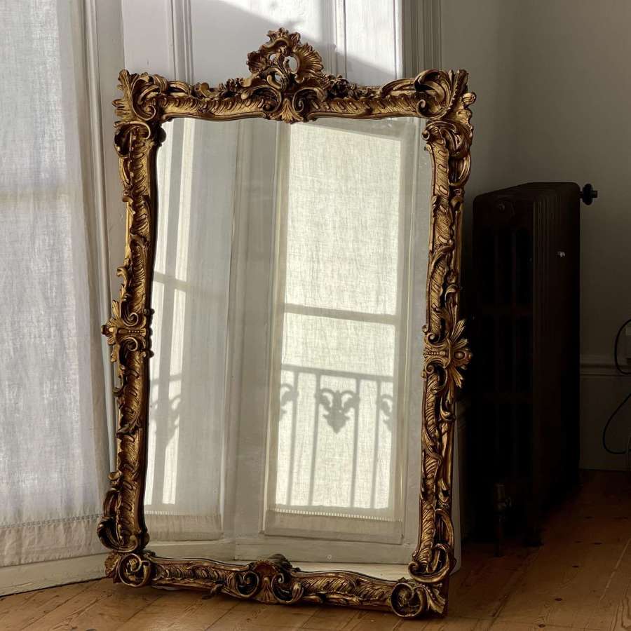 Antique Italian gilt mirror