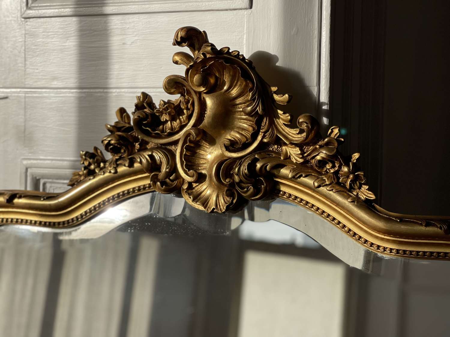 19th century French gilt mirror - bevelled glass