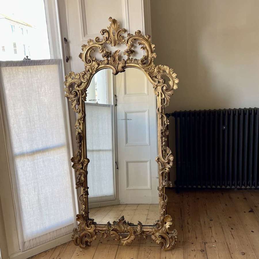 Large 19th century French  gilt wood mirror