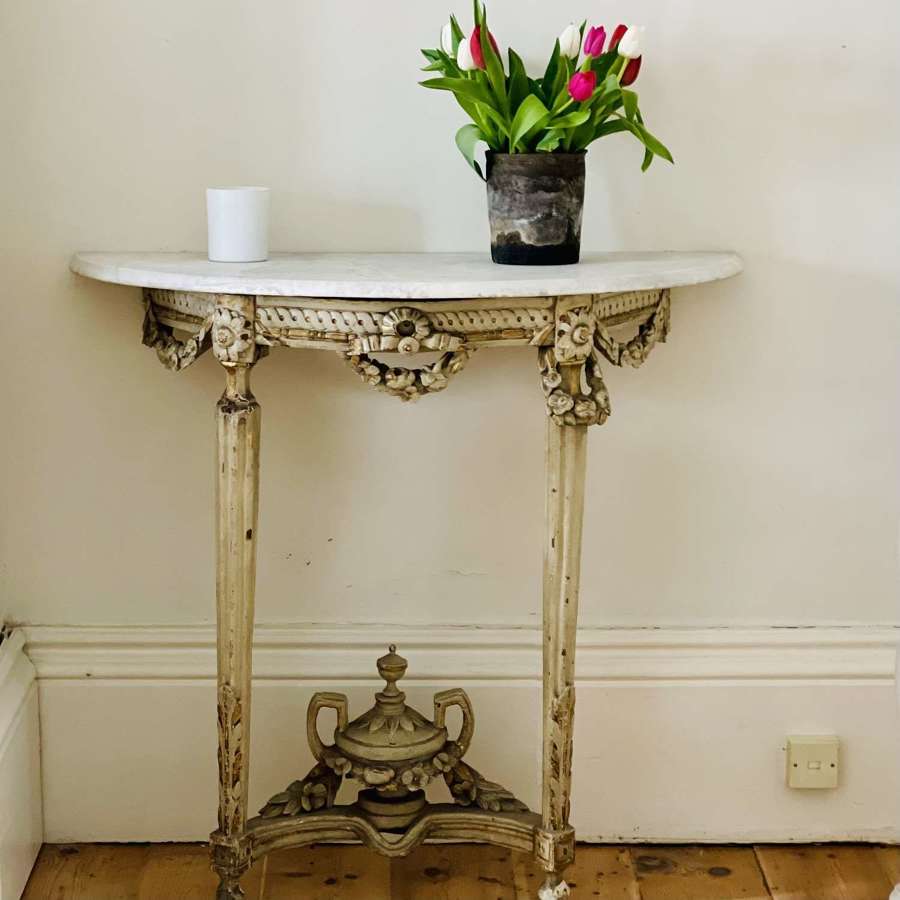 18th century French console with marble top