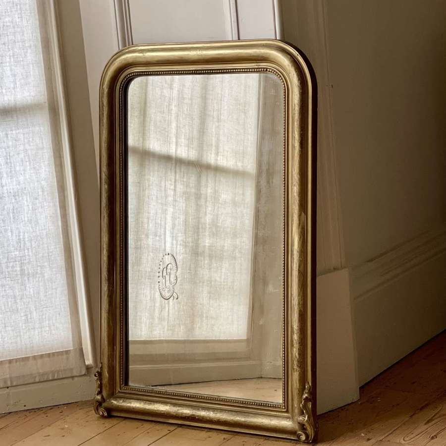 19th century French gilt Louis Philippe  mirror c1850