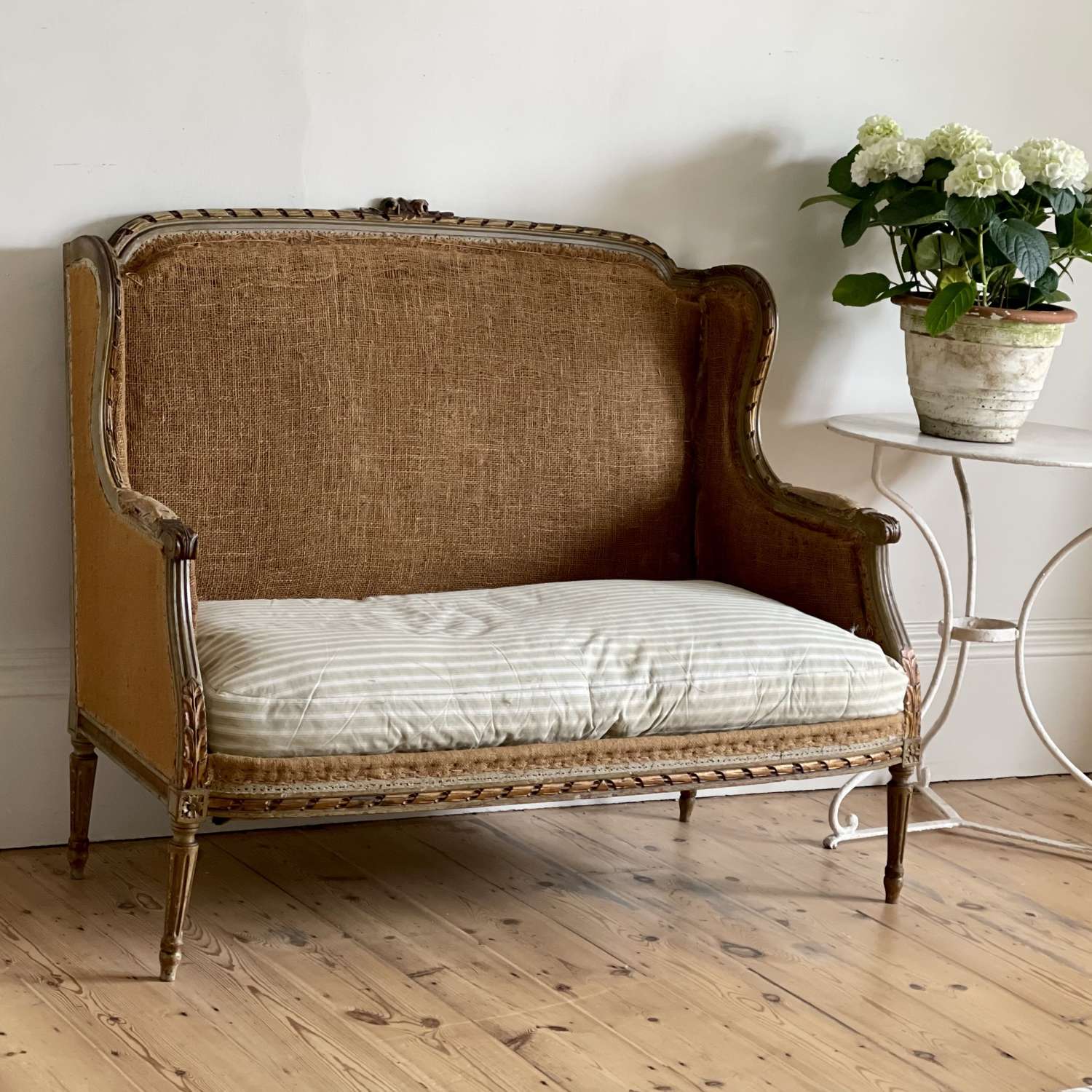 Antique French sofa c1880 - original paint