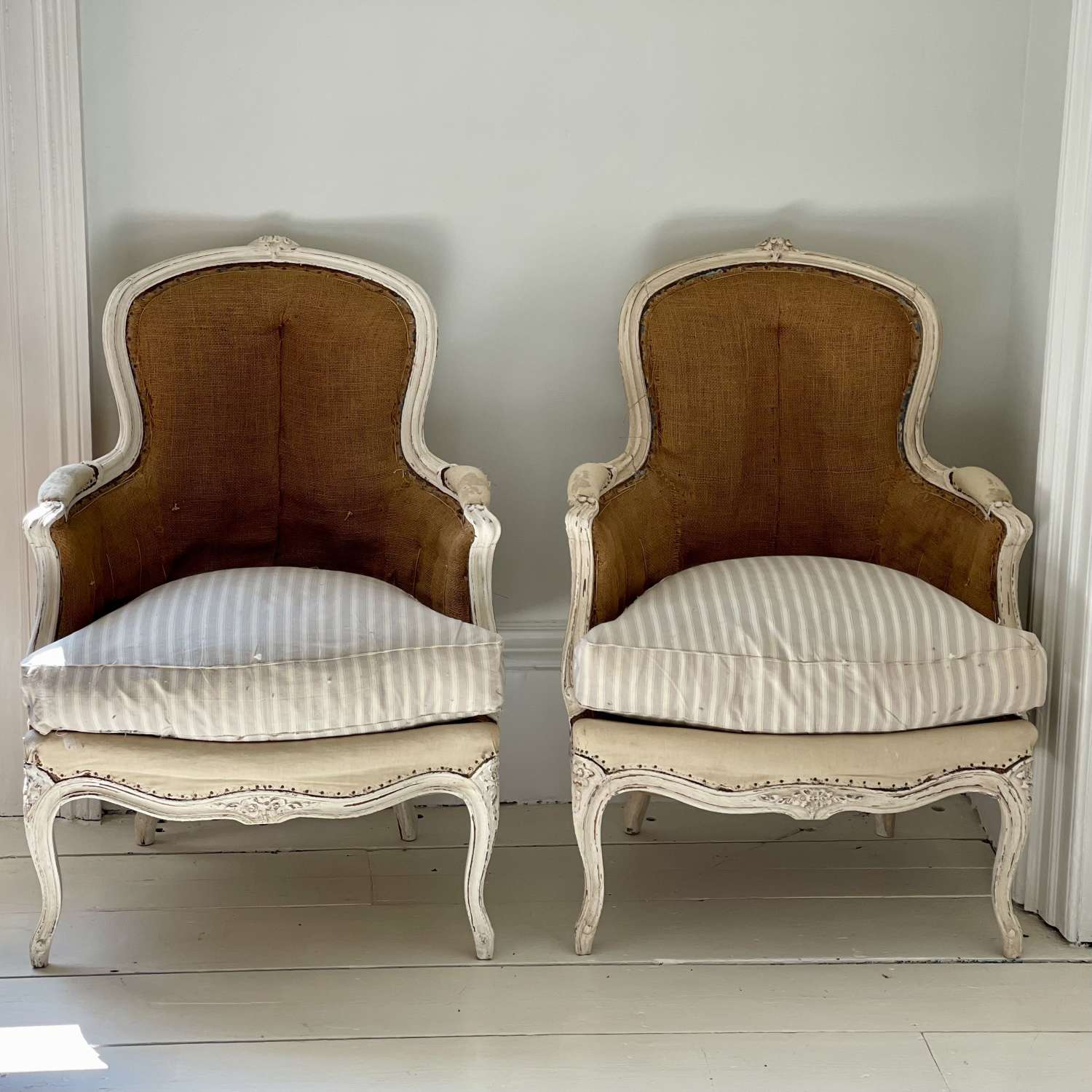 Pair of antique French armchairs