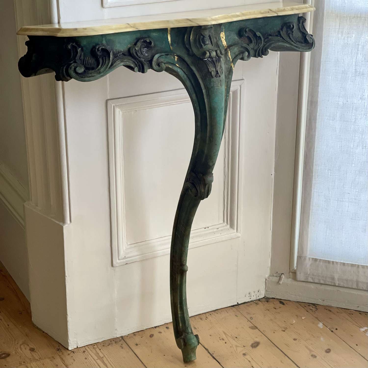 Vintage French marble console