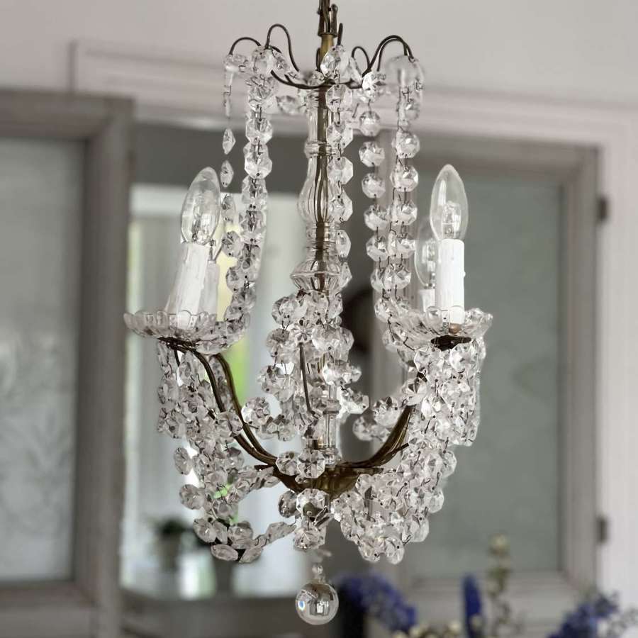 19th century French crystal chandelier