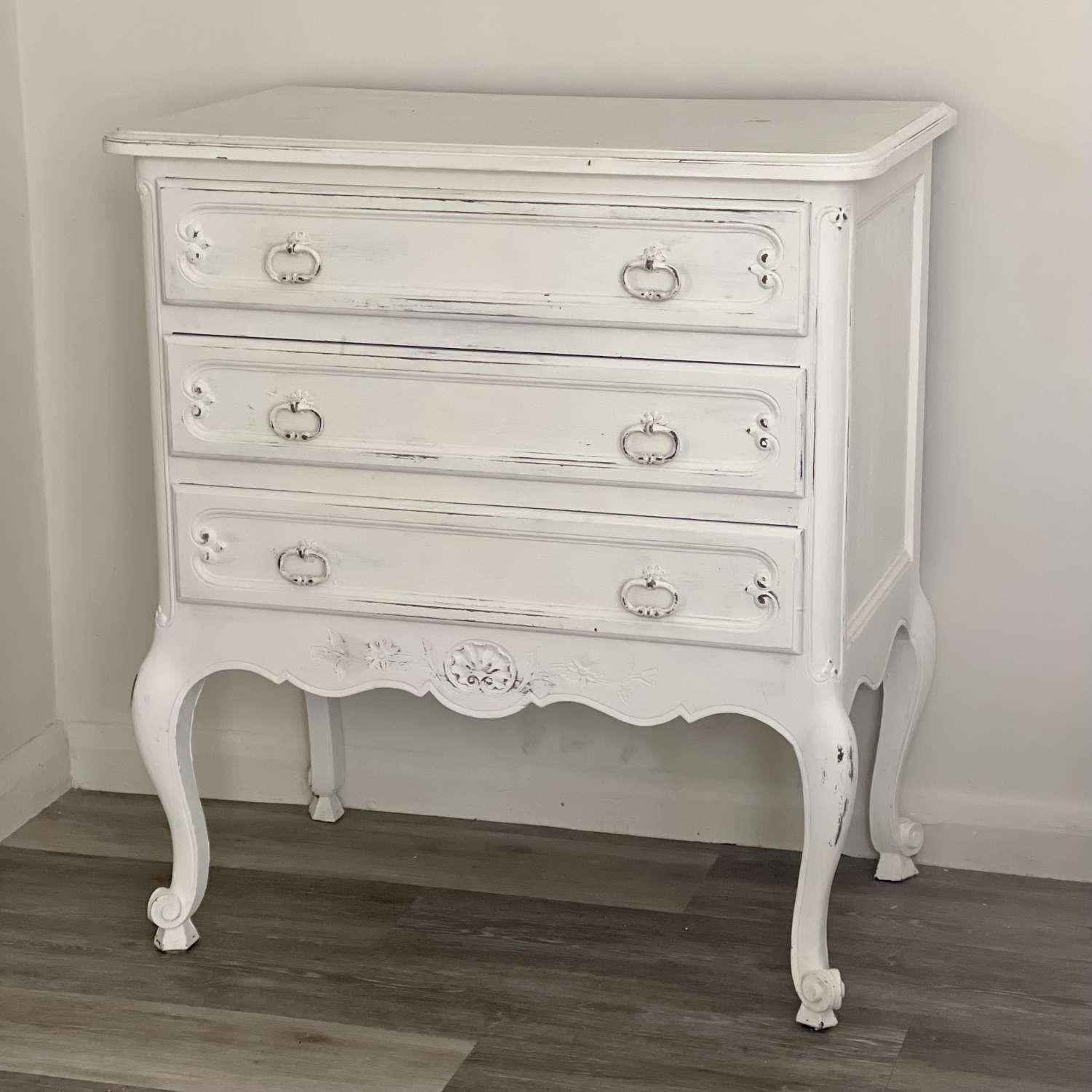 Antique French painted chest of drawers