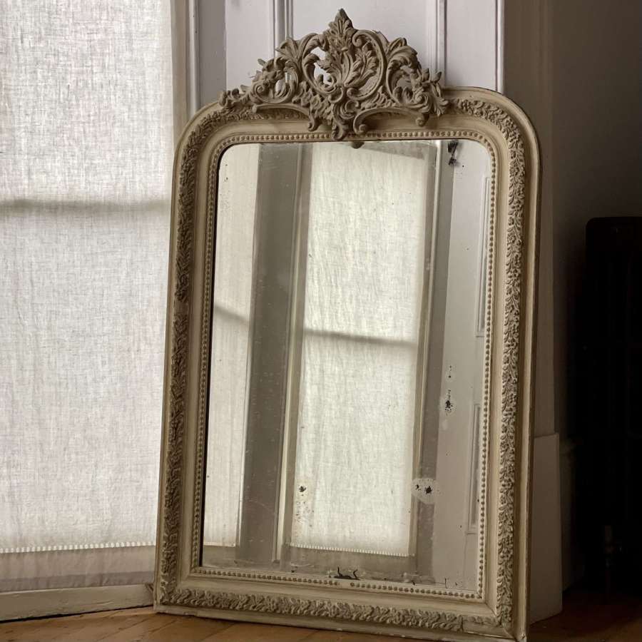 Antique French mirror - foxed mercury glass