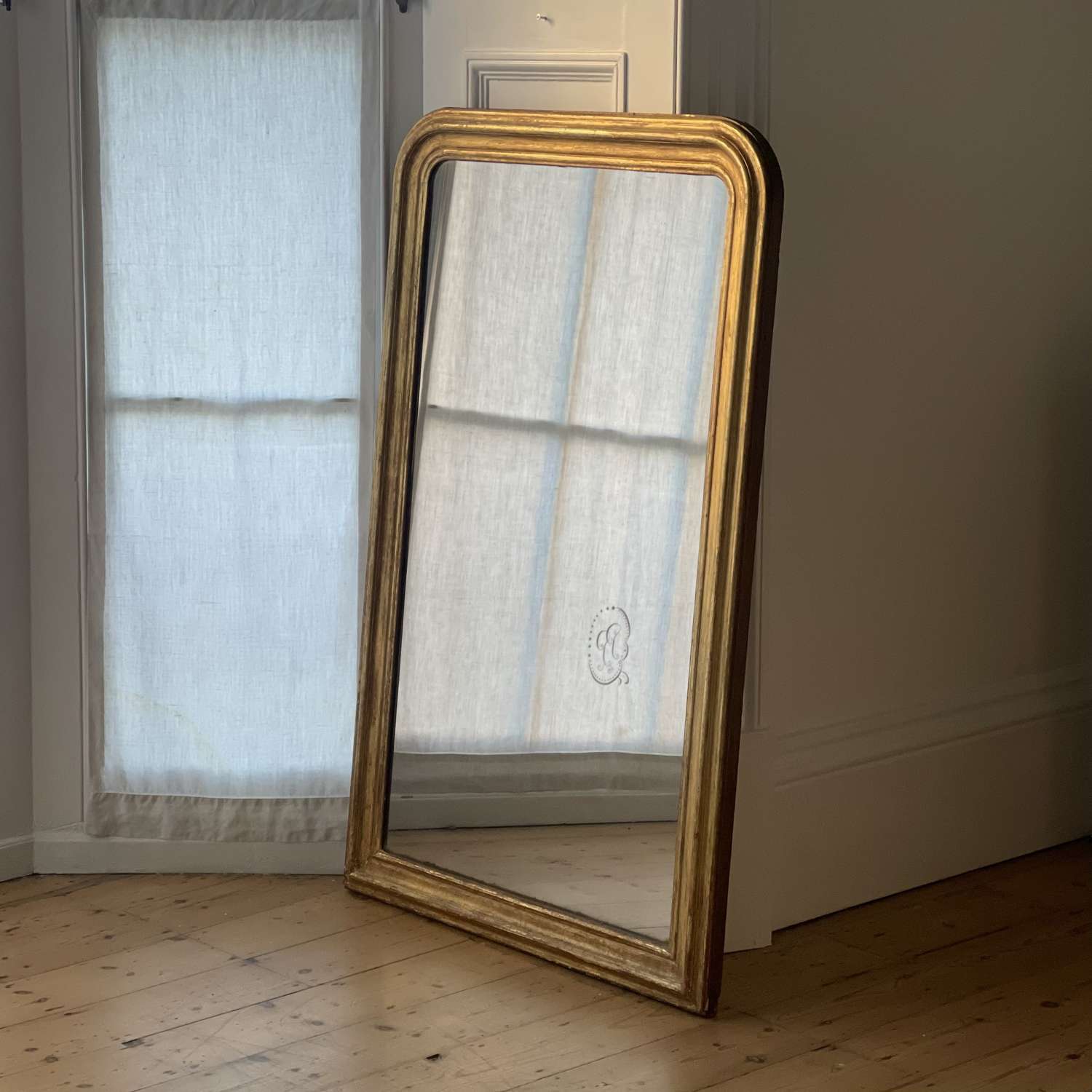 19th century French gilt mirror c1820 - mercury glass