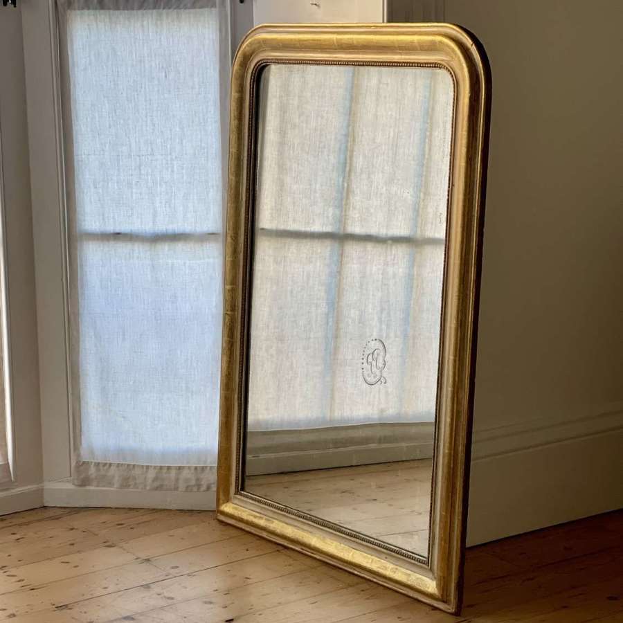 Large antique French gilt mirror