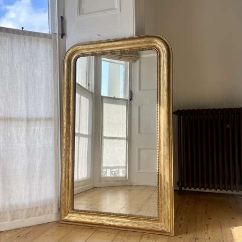 Large antique French gilt Louis Philippe mirror c1850