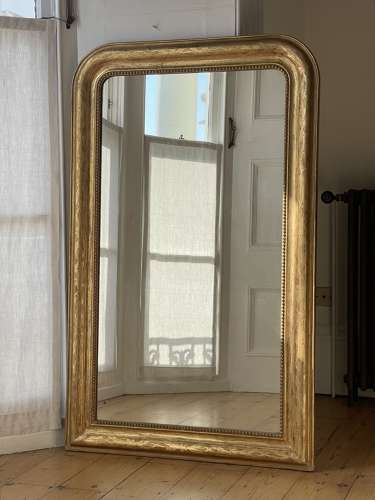 Large antique French gilt Louis Philippe mirror c1850