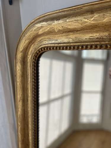 Large antique French gilt Louis Philippe mirror c1850