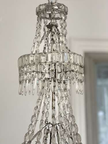 Large vintage French chandelier - rewired