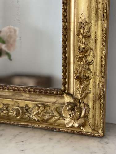 Large Antique French gilt mirror c1850