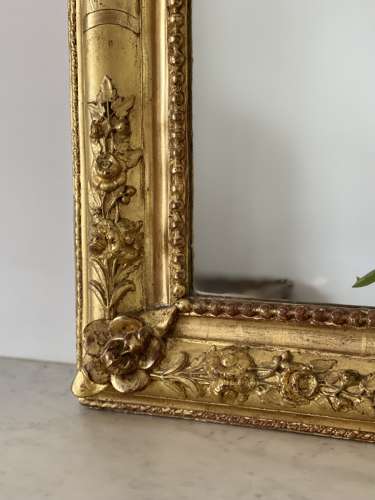 Large Antique French gilt mirror c1850