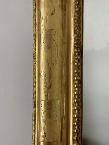 Large Antique French gilt mirror c1850