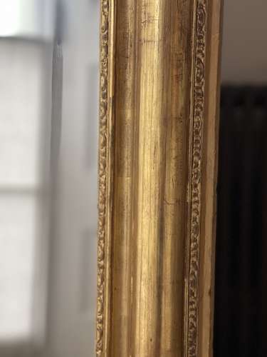 Large antique French gilt Louis XV mirror