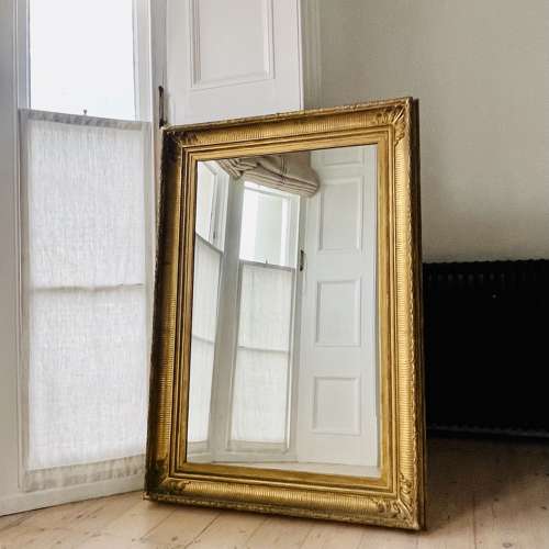 Large antique French gilt mirror