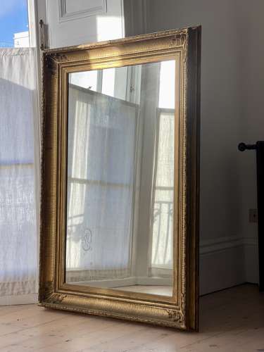 Large antique French gilt mirror