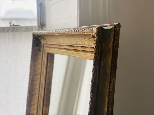 Large antique French gilt mirror
