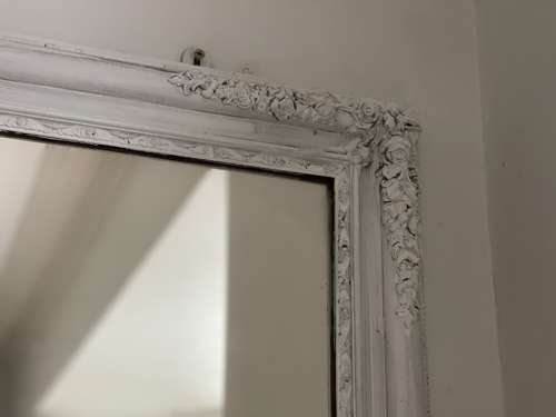 Antique French painted mirror c1880