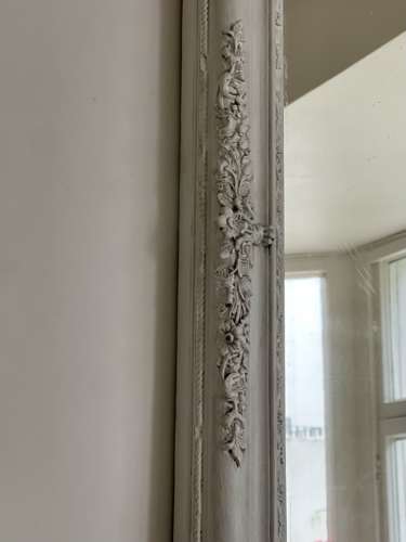 Antique French painted mirror c1880