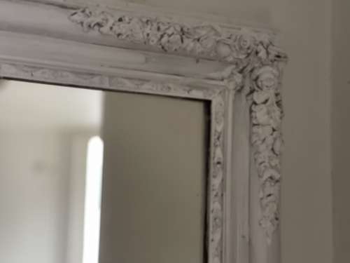 Antique French painted mirror c1880