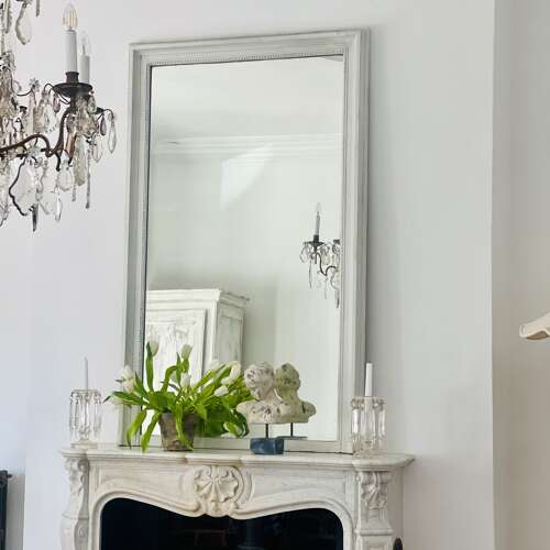 19th century French painted mirror