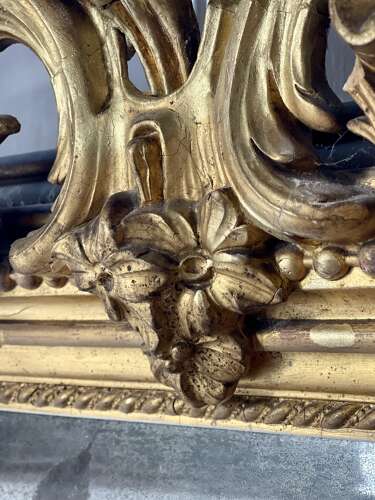 NEW IN - Large antique French gilt leaner mirror