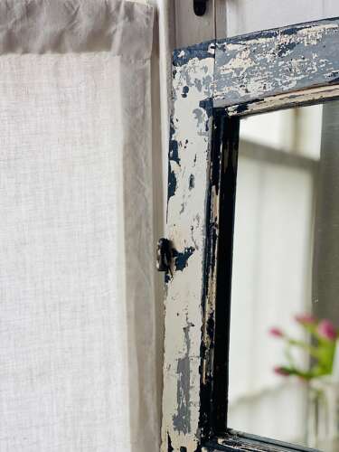 Pair of antique French mirrored windows