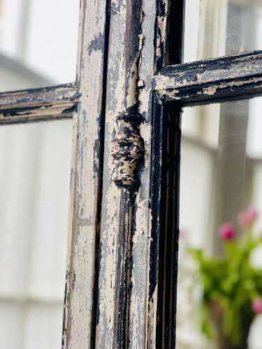 Pair of antique French mirrored windows